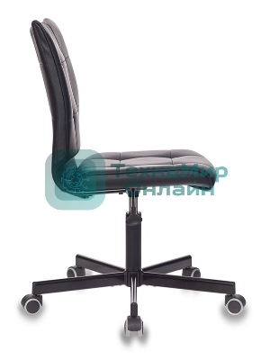 Кресло Бюрократ CH-330M/BLACK черный, экокожа, 120 кг, механизм качания, без подлокотников