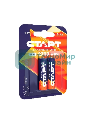 Аккумуляторы СТАРТ HR6 AA 2700mAh Ni-MH BL2 24/384, AA, 2700 мАч, 2 шт. в блистере