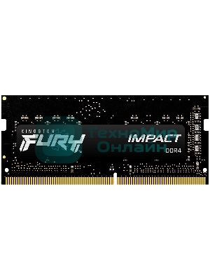 Оперативная память Kingston Fury Impact, DDR4, 16GB (1x16GB), 3200MHz, CL20, SO-DIMM