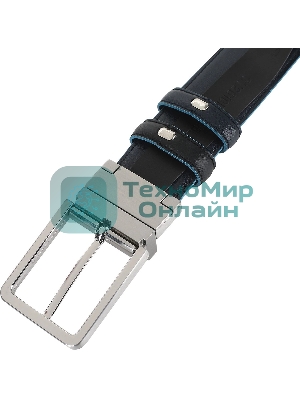 Ремень мужской Piquadro Blue Square CU2619B2/NBLU2, черный/темно-синий, натур.кожа