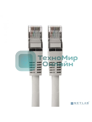 Пaтч-корд F/UTP Rexant, cat.6, RJ45-RJ45, экранированный, PVC серый, 3м