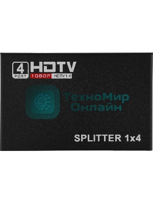 Сплиттер аудио-видео Premier 5-872-4 HDMI (f)/4xHDMI (f) черный