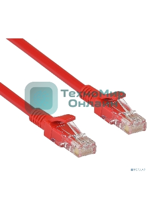Коммутационный шнур ExeGate EX258384RUS Патч-корд UTP cat.5e, 0.5м ExeGate красный