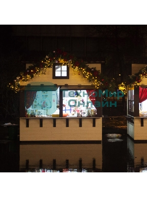 Гирлянда Neon-night Айсикл (бахрома) светодиодный, 4,0 х 0,6 м, черный провод каучук, 230 В, диоды желтые, 128 LED