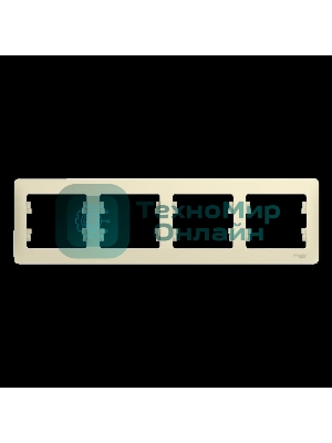 Рамка 4-м Glossa горизонт. беж. SchE GSL000204