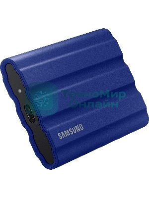 Внешний SSD Samsung T7 Shield, 1TB, USB 3.2 Gen 2 Type-C, R/W 1050/1000, синий