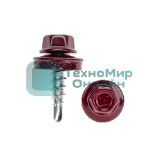 Саморез кровельный Kranz 4,8х19, окрашенный RAL 3005, короб (250 шт/уп)