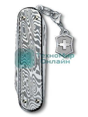 Нож перочинный Victorinox Classic Brilliant Damast (0.6221.34) 58мм 5функц. серебристый подар.коробка