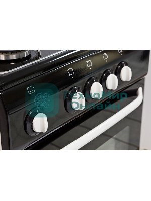 Плита газовая De Luxe 5040.38Г (Щ) черный, конфорок 4 шт, духовка 43 л, 50 см x 85 см x 50 см