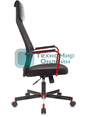 Кресло игровое Zombie ONE черный TW-01 3C11 сетка/ткань с подголов. крестовина металл