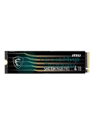 Накопитель SSD MSI SPATIUM M480 PRO, 2Tb, M.2 2280, PCIe 4.0 x4, NVMe, R/W 7400/7000