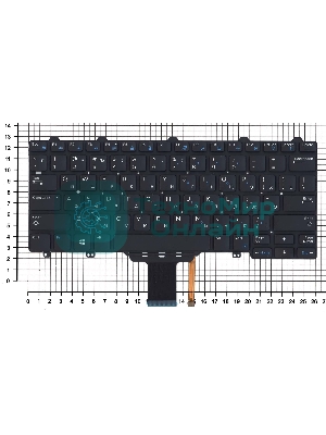 Клавиатура для ноутбука Dell Latitude E7250 E7270 черная без рамки с подсветкой
