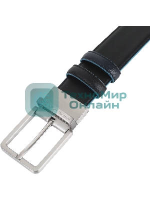 Ремень мужской Piquadro Blue Square CU2619B2/NBLU2, черный/темно-синий, натур.кожа
