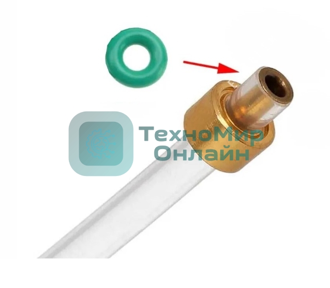 Уплотнитель на тефлоновую трубку кофемашин JURA, зеленый 7.2x3.4x1.9 мм