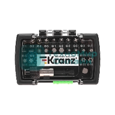 Набор бит Kranz с магнитным держателем, пластиковый кейс, 32 шт