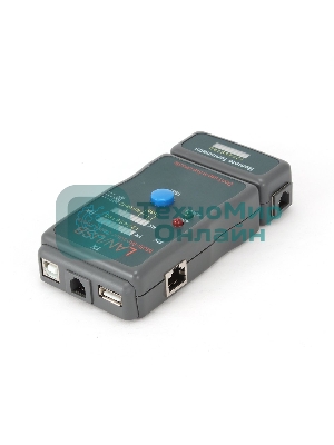 Тестер LAN Cablexpert NCT-2, 100/1000 Base-TX, для UTP, STP, RJ-11, USB-кабеля