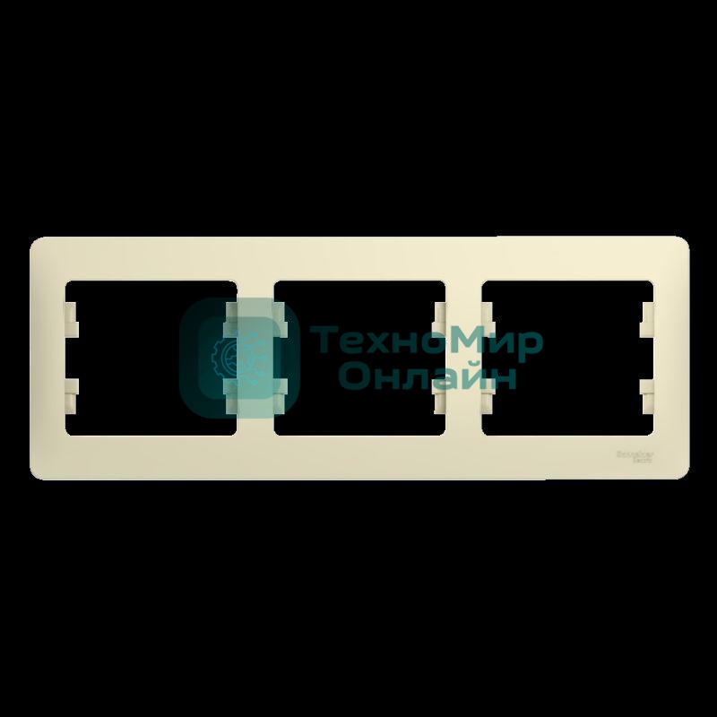 Рамка 3-м Glossa горизонт. беж. SchE GSL000203