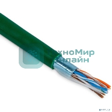 Кабель витая пара Rexant F/UTP, cat.5e, нг(А)-LSLTx, 4х2х0,52мм, 24AWG, INDOOR, SOLID, зеленый, 305м
