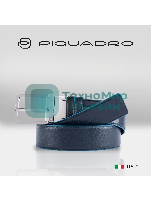 Ремень мужской Piquadro Blue Square CU2619B2/NBLU2, черный/темно-синий, натур.кожа