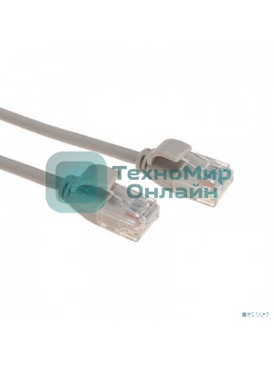 Патч-корд U/UTP Rexant cat.6a (10G), RJ45-RJ45, неэкранированный, 28AWG, LSZH, серый, 0.5 м