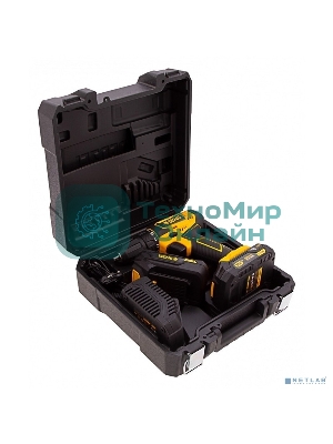 Дрель-шуруповерт Denzel CDL-18-02BM, 18 В, 2 Ач, 30 Нм, щеточный