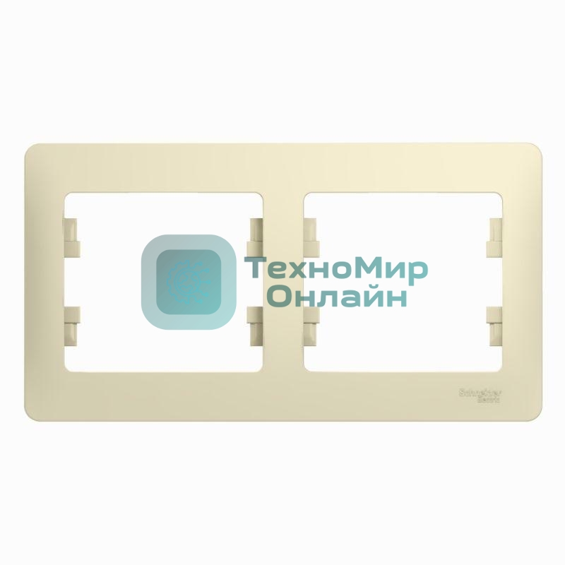 Рамка 2-м Glossa горизонт. беж. SchE GSL000202