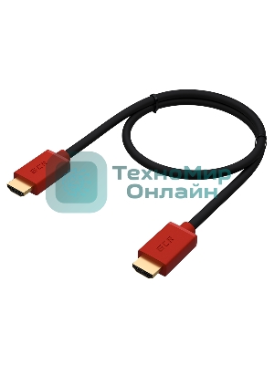 Кабель GCR 3.0m HDMI версия 2.0, HDR 4:2:2, Ultra HD, 4K 60 fps 60Hz/5K*30Hz, 3D, AUDIO, 18.0 Гбит/с, 28/28 AWG, OD7.3мм, тройной экран, черный, красные коннекторы, GCR-HM451-3.0m GCRКабель 3.0m HDMI версия 2.0, HDR 4:2:2, Ultra HD, 4K 60 fps 60Hz/5K*30Hz, 3D, AUDIO, 18.0 Гбит/с, 28/28 AWG, OD7.3мм, тройной экран, черный, красные коннекторы, GCR-HM451-3.0m
