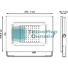 Прожектор светодиодный Gauss Elementary 100Вт 6600лм IP65 6500К черный ПРОМО