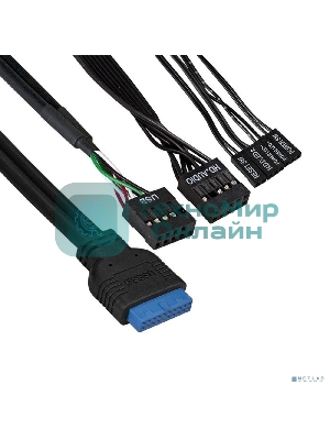 Компьютерный корпус Minitower ExeGate EX291147RUS BAA-105U2-01-AAA450 (mATX, БП AAA450 с вент. 8см, 2*USB+2*USB 3.0, аудио, черный)