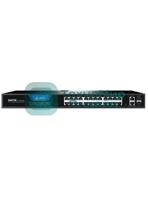 Коммутатор Netis ST228GPR-2G2S (L2) 26x1Gbит/с 2SFP 24PoE 375W настраиваемый