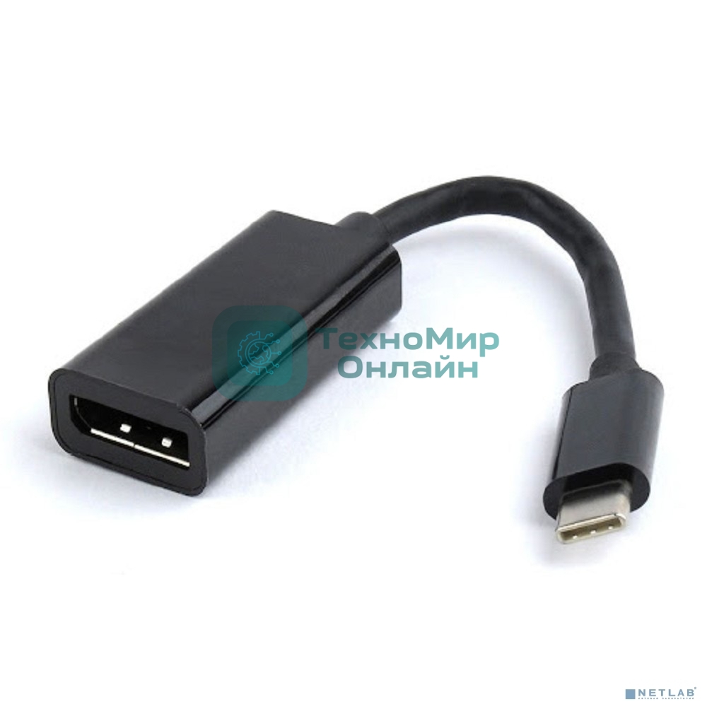 Bion Переходник USB Type-C - HDMI (M/F), 4K@30Hz, пластиковый корпус, 0.10 м