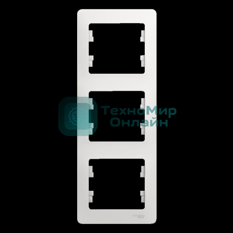 Рамка 3-м Glossa верт. бел. SchE GSL000107
