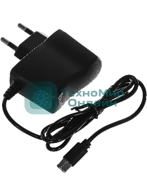 Сетевое зарядное устройство Buro BUWC1 2A кабель USB Type C черный