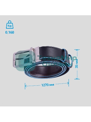 Ремень мужской Piquadro Blue Square CU2619B2/NBLU2, черный/темно-синий, натур.кожа