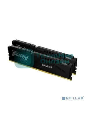 Оперативная память Kingston Fury Beast, DDR5, 16GB (2x8GB), 5600MHz, CL36, DIMM, с радиаторами, черный