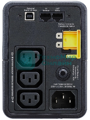 Источик бесперебойного питания APC Back-UPS 500VA/300W, 230V, 3xC13, USB, Data/DSL protect.,1 year warranty