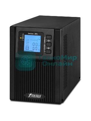 Источник бесперебойного питания PowerMan Online 1000 PLUS (1000ВА/800Вт, Online-Double conversion/LCD Display/USB/Software/RJ11/45,RS-232)