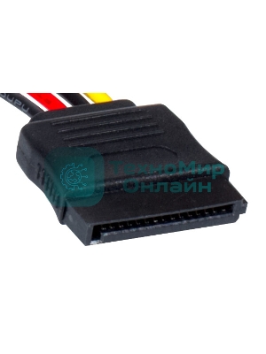 Кабель питания EX138936RUS SATA ExeGate EX-CC-SATA-PS (Molex 4pin/SATA15pin, 0,15м)