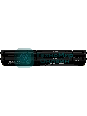 Оперативная память Kingston Fury Beast, DDR5, 32GB (2x16GB), 5600MHz, CL40, DIMM, с радиаторами, черный