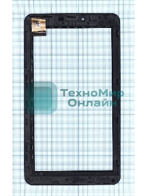 Сенсорное стекло (тачскрин) для Irbis TZ48, черное с рамкой