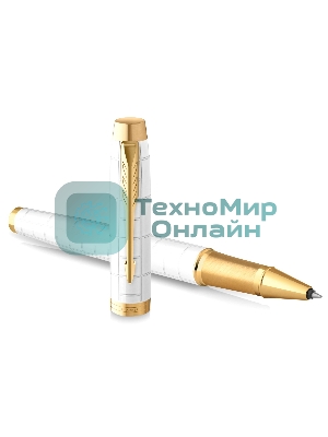 Ручка роллер Parker IM Premium T318 (CW2143646) Pearl GT, F, черные чернила, подарочная коробка
