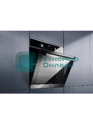 Встраиваемый духовой шкаф Electrolux EOD5F71X с паром, 60 см, каталитическая очистка, 72 л, 8 режимов, нержавеющая сталь,направляющие проволочные + телескопические (1 уровень)
