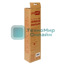 Сетевой фильтр PC Pet AP01006-1.8-GR 1.8 м, 5 розеток, серый