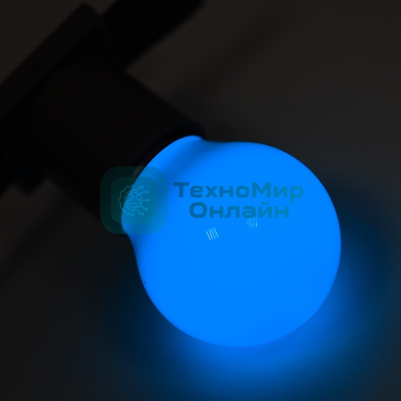 Лампа светодиодная Neon-night d-45 3 LED 1Вт шар E27 25лм 220В синий