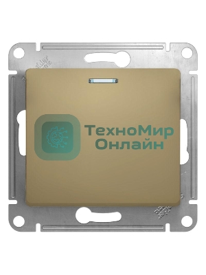 Механизм выключателя 1-кл. СП Glossa 10А IP20 10AX с подсветкой титан SchE GSL000413