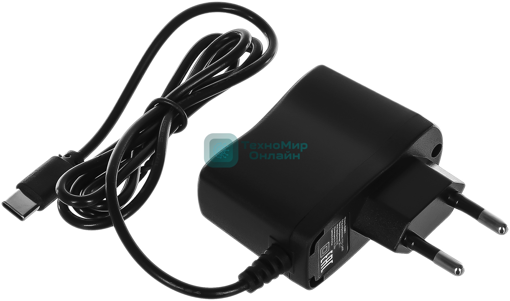 Сетевое зарядное устройство Buro BUWC1 2A кабель USB Type C черный