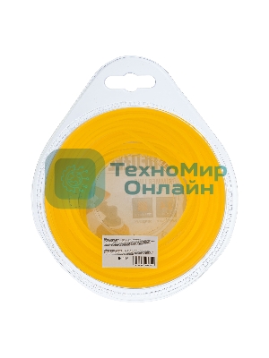 Леска для триммера Denzel квадрат 2,4 мм х 15 м, блистер FLEX CORD