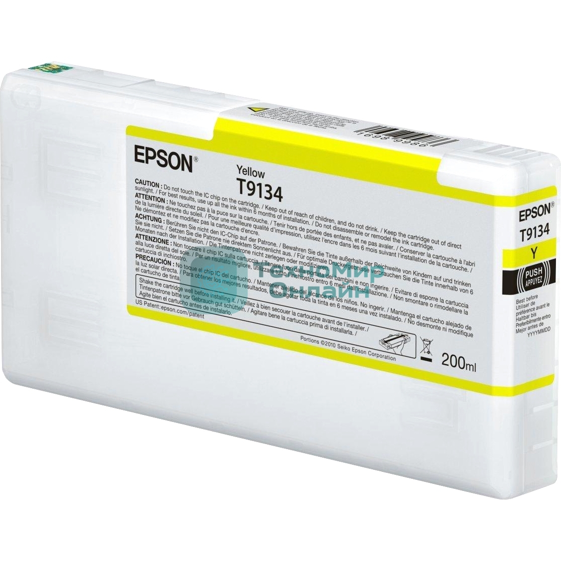 Картридж струйный Epson T9134 (C13T913400) желтый (200 мл) для SureColor SC-P5000, SC-P5000V