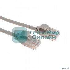 Патч-корд U/UTP Rexant cat.6a (10G), RJ45-RJ45, неэкранированный, 28AWG, LSZH, серый, 1 м