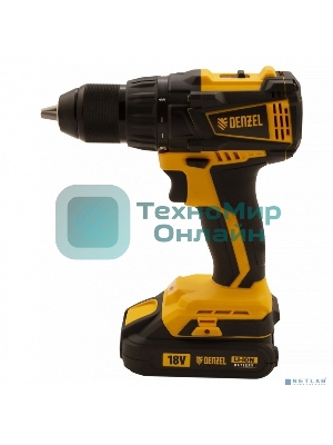 Дрель-шуруповерт Denzel BLDL-IB-18-02, 18 В, 2 Ач, 65 Нм, бесщеточный